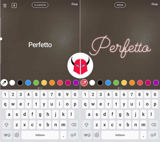 cambiare font instagram stories